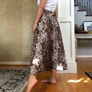 Snakeskin Maxi Skirt